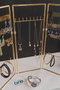 Aberto Design Organizador de Joyas de Pie Dorado